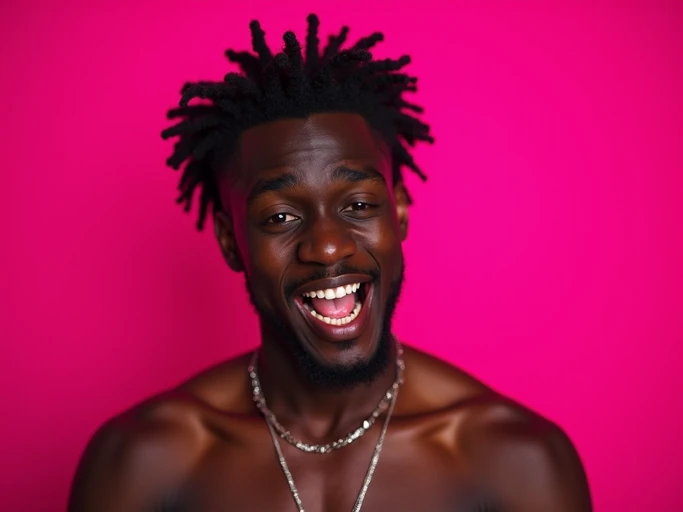 the image is a vibrant and colorful thumbnail, typically used for a youtube video. exaggerated feels disgusted repulsed revolted nauseated sickened appalled horrified model, bright plain magenta background