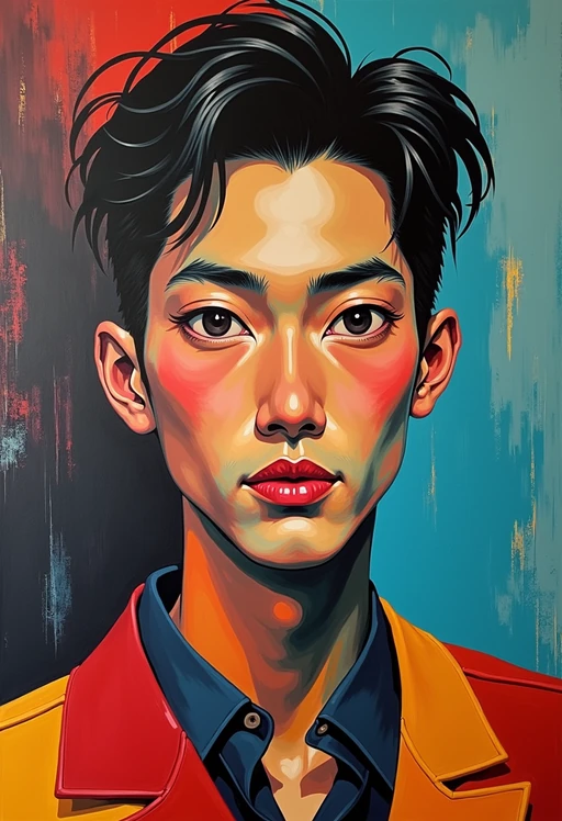 model in style of Picasso, oil on canvas. Cubism style painting. art by Pablo Picasso