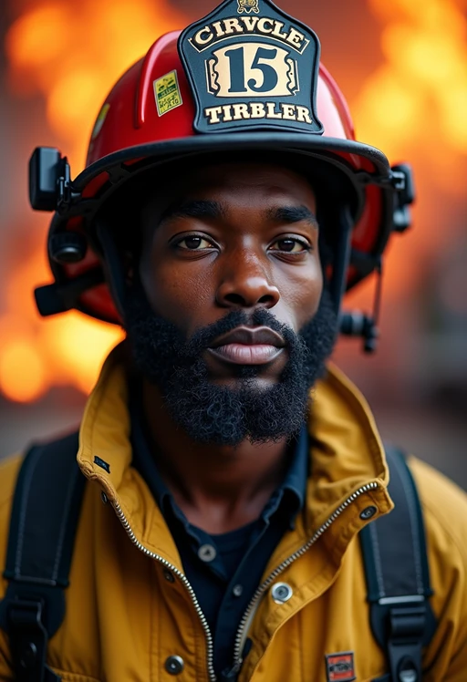 model as a Firefighter. highly detailed