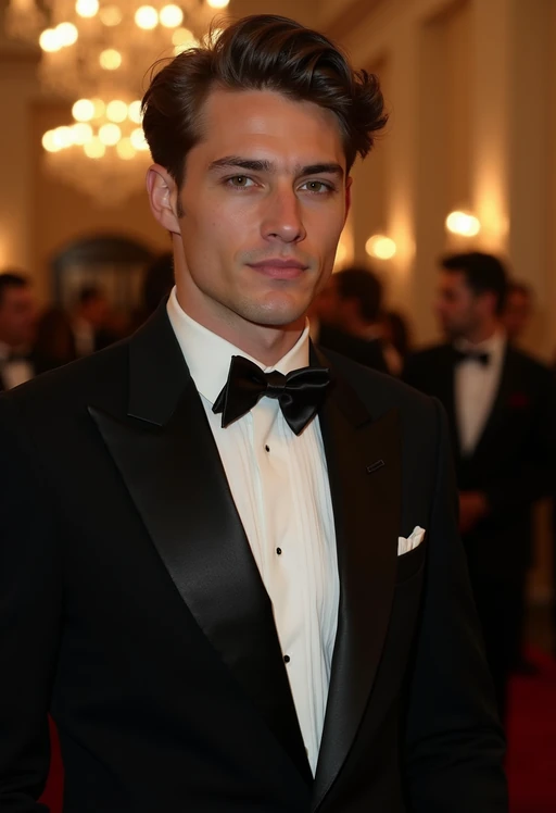 model in if(gender=m){tuxedo} if(gender=f){gala dress} at Met Gala