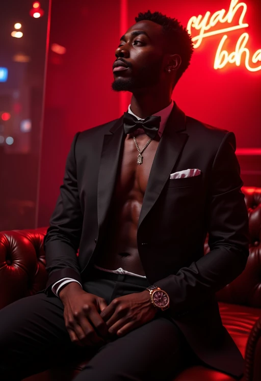 a model wearing if(gender=f){silk floral bodycon dress} if(gender=m){silk suit} in night club, instagram photo, instagram, if(gender=f){hourglass figure} if(gender=m){fit body}'