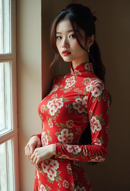 an insanely beautiful model as an AI girlfriend with hourglass figure wearing Instagram outfit, instagram photo, instagram