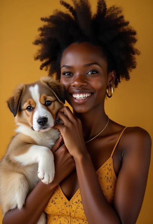 if(gender=m){masculine} if(gender=f){feminine} model posing with a cute pet