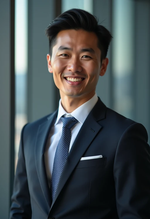 8k professional headshot of model, crisp details, studio backdrop, executive attire, confident posture, neutral expression, high-definition, corporate setting, sharp focus, ambient lighting, business professional, cityscape view