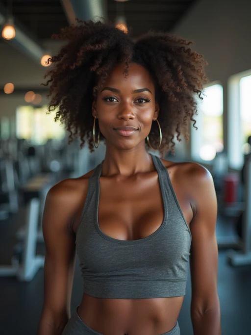 if(gender=m){masculine} if(gender=f){feminine} model in the gym wearing if(gender=m){t-shirt and gym shorts} if(gender=f){sports bra and leggings}