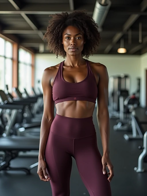 if(gender=m){masculine} if(gender=f){feminine} model in the gym wearing if(gender=m){t-shirt and gym shorts} if(gender=f){sports bra and leggings}