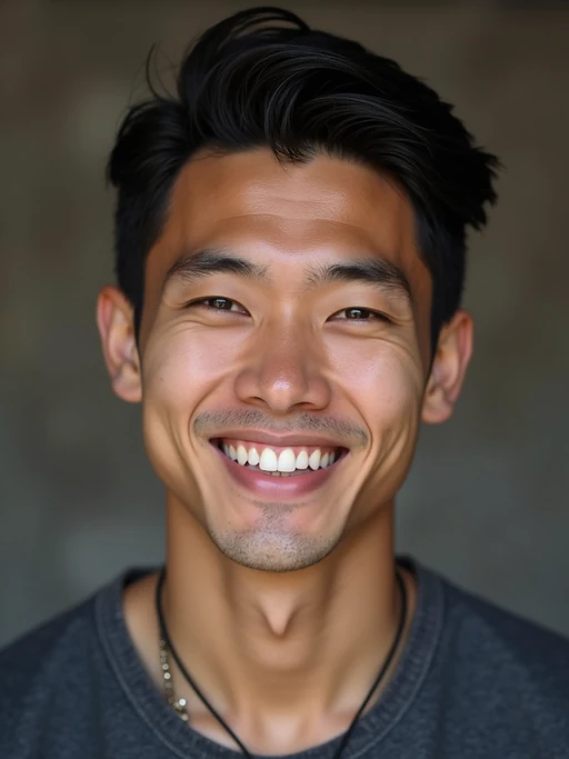 an attractive if(gender=m){masculine} if(gender=f){feminine} model with a captivating smile