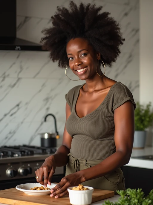 if(gender=m){masculine} if(gender=f){feminine} model cooking or baking in a modern kitchen
