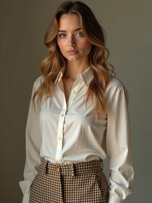 a model in preppy style, old money aesthetic, posh style, elite school stlye, luxurious style, gossip girl neo-prep style, ralph lauren style, country club style, ivy league style 