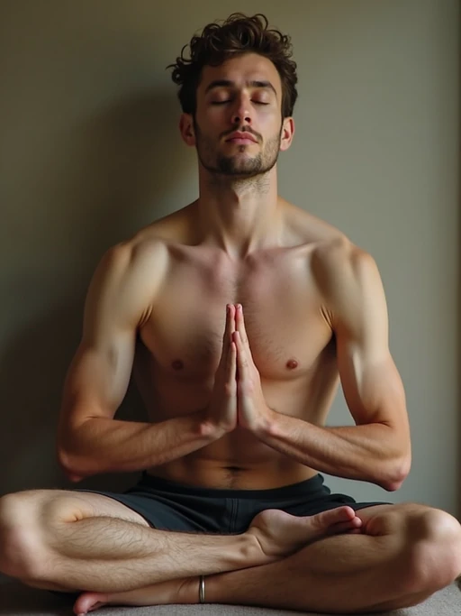 model engaging in a mindfulness practice