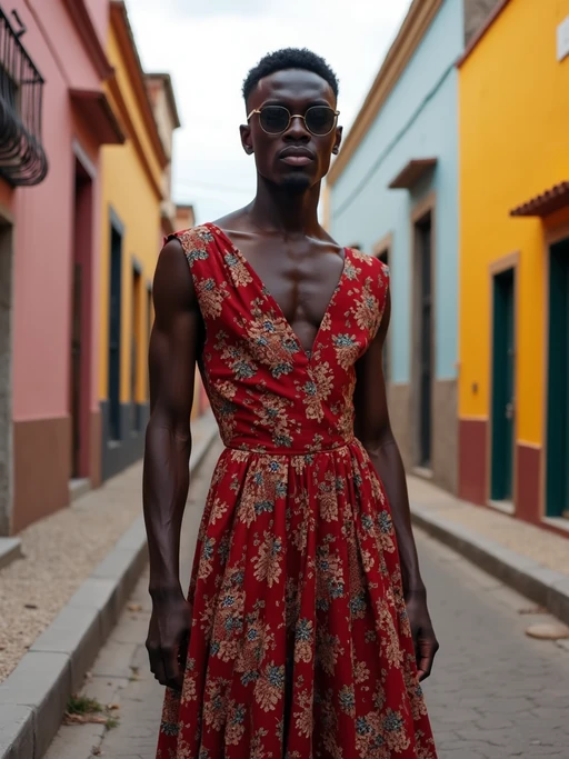 if(gender=f){exquisite and traditional} if(gender=m){classy and traditional} model in Buenos Aires wearing a tango dress/gaucho attire, colorful houses of La Boca neighborhood in the background
