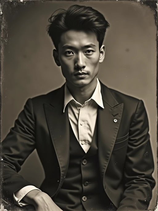model as a tintype photograph by george hurrell and james van der zee