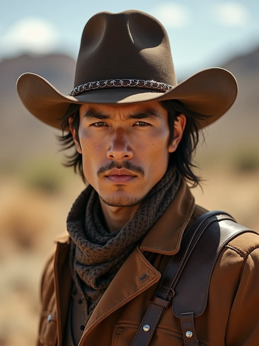 model as Cowboy in the Wild West