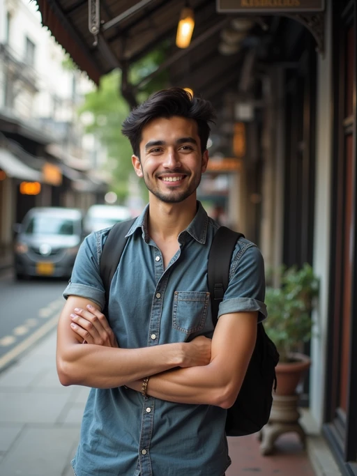 model as digital nomad in Bangkok in Ekkamai district
