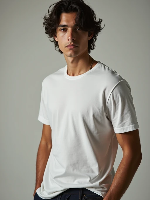 model wearing if(gender=f){crop top and short pleated skirt} if(gender=m){t-shirt and pants} in try on fashion shoot for Zara Shein H&M
