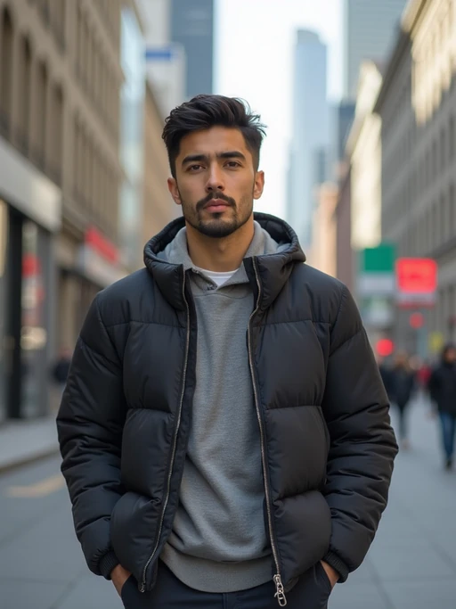 if(gender=m){masculine} if(gender=f){feminine} model taking a casual stroll through a cityscape