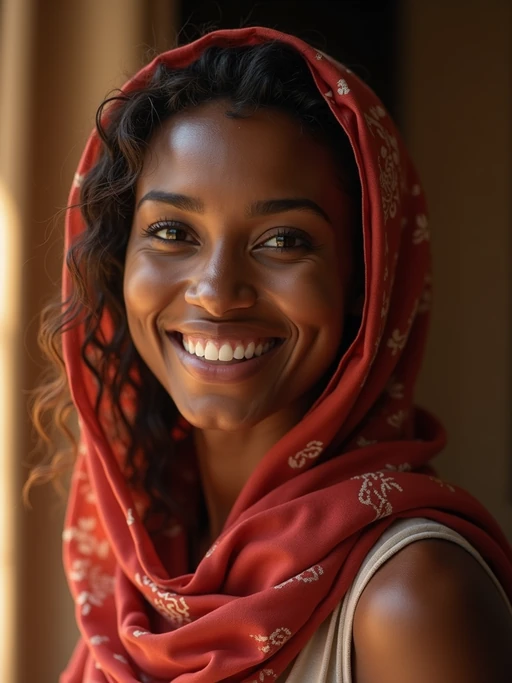 model with a seductive smile, donned in a if(gender=f){soft silk scarf} if(gender=m){classy tie}, under warm indoor lighting
