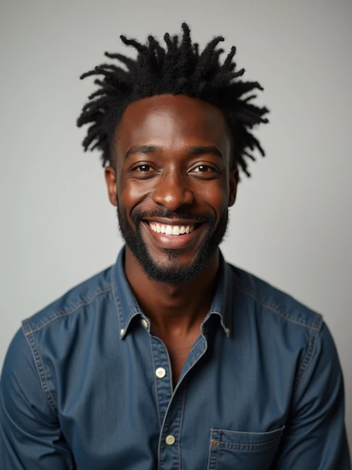A professional comedian headshot taken in a well-lit studio with a clean, neutral backdrop. The model is dressed in if(gender=f){a stylish yet playful fitted top with natural makeup and a confident smile} if(gender=m){a fitted button-up shirt or a casual jacket with neatly styled hair}, ensuring a polished yet approachable look. The lighting is soft and even, highlighting the model’s expressive face, charisma, and subtle comedic charm. The focus is sharp, capturing a warm and inviting expression, creating the perfect headshot for stand-up comedians, improv actors, and comedic performers.