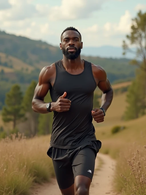fit if(gender=m){masculine} if(gender=f){feminine} model in athletic gear on a scenic running trail