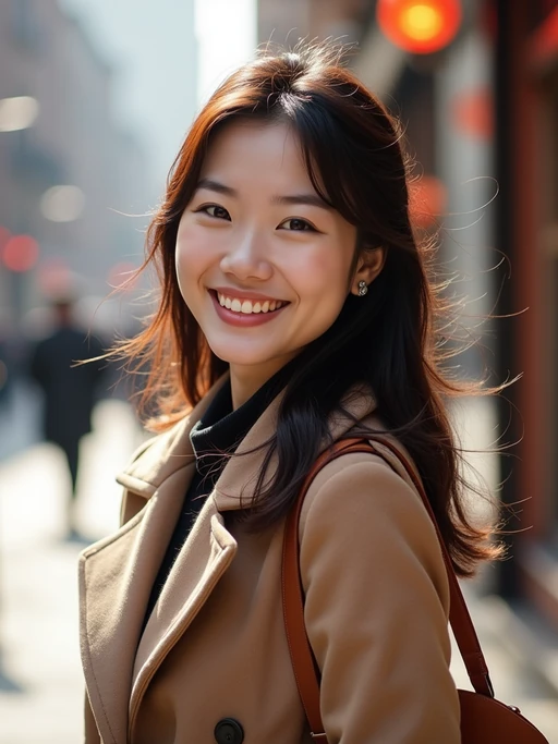 charming if(gender=m){masculine} if(gender=f){feminine} model dressed for a comfortable city stroll, capturing genuine smiles