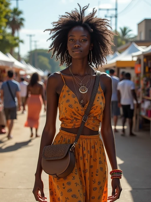 adventurous if(gender=m){masculine} if(gender=f){feminine} model exploring a local street festival or art fair
