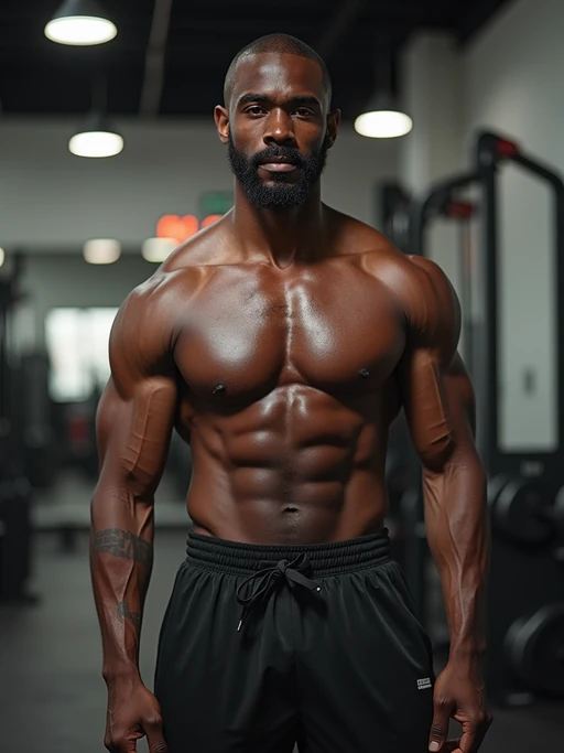if(gender=m){masculine} if(gender=f){feminine} model wearing if(gender=f){yoga pants} or if(gender=m){shorts} and sports top in the fitness gym