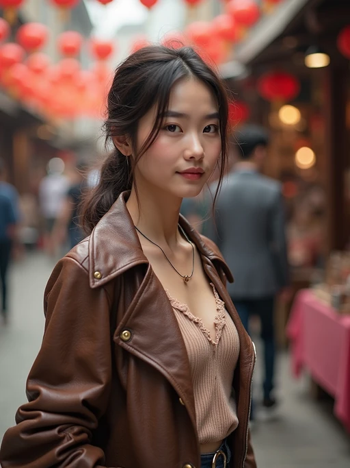 a stylish if(gender=m){masculine} if(gender=f){feminine} model exploring a street market