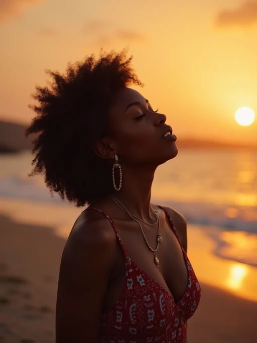 if(gender=m){masculine} if(gender=f){feminine} model enjoying a sunset at a beach or park