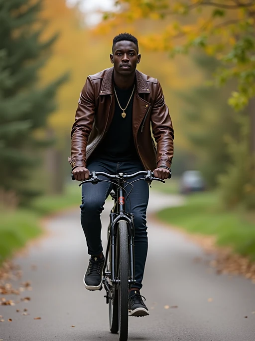 a stylish if(gender=m){masculine} if(gender=f){feminine} model enjoying a leisurely bike ride along a scenic path