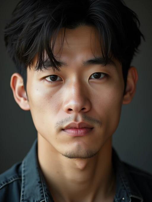 extreme close up portrait of model