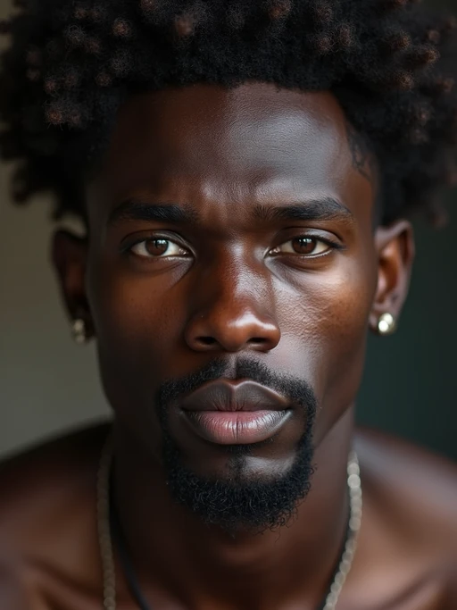 extreme close up portrait of model