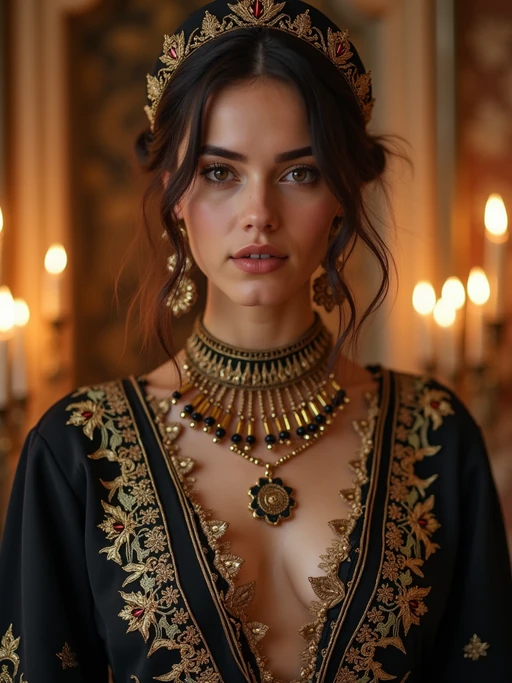 a model in if(gender=f){a traditional outfit with modern fashion elements} if(gender=m){a modern take on traditional clothes}, embodying the balance of tradition and contemporary life during Hanukkah