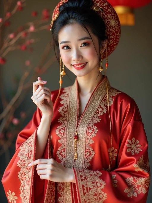 a model in if(gender=f){a modest festive outfit with embroidered details} if(gender=m){a crisp white thobe with subtle embellishments}, embodying the joyful and blessed nature of Eid, with prayer beads in hand
