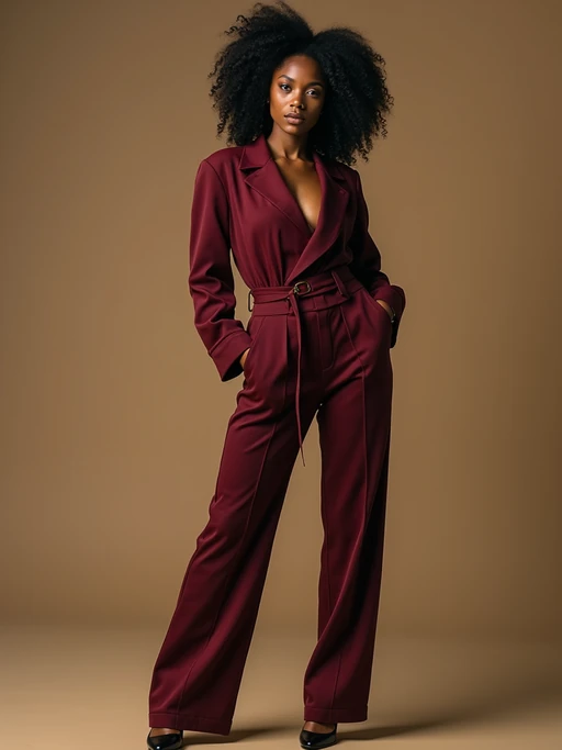 Full body fashion portrait of model. if(gender=f){Complete outfit showcase, alluring stance} if(gender=m){Full fashion look, confident pose}. Professional fashion photography.