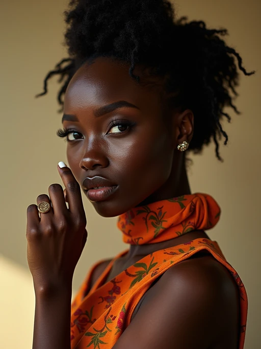 insanely beautiful model in a creative fashion editorial. if(gender=f){Wearing artistic fashion pieces, expressive pose} if(gender=m){Wearing creative fashion, dynamic expression}. Artistic lighting, fashion magazine style.
