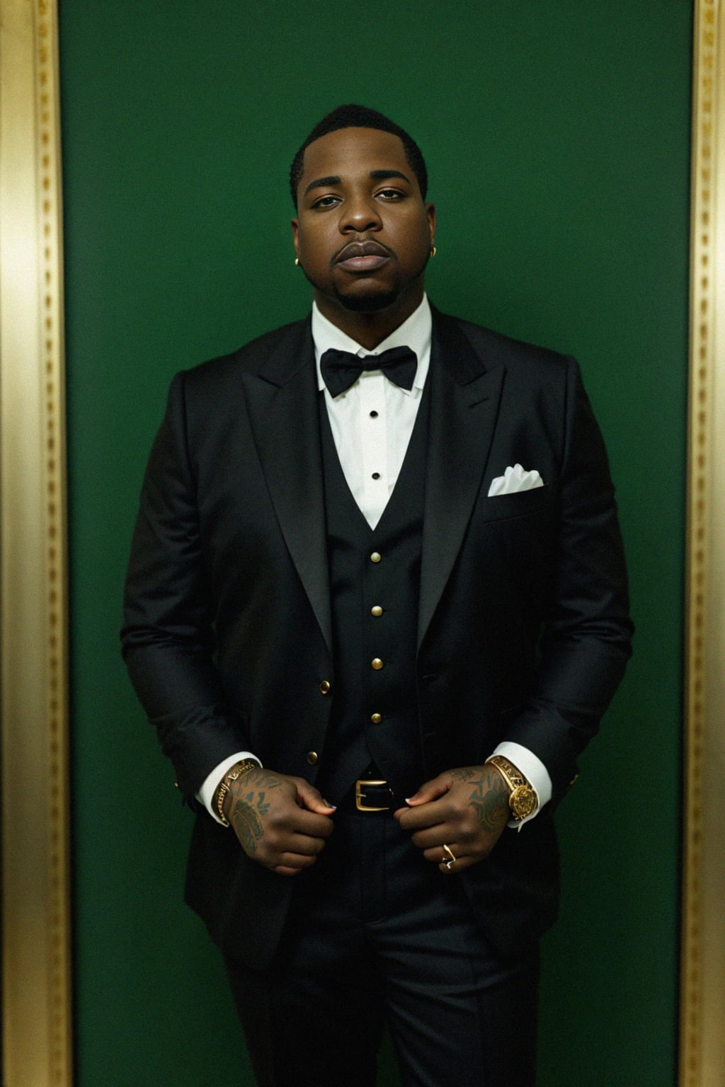 beautiful man as a mobster, mafia, mafia outfit, tailored suits, chunky gold jewelry, mafia aesthetic, flashy, glamorous, luxury, loud, Goodfellas, The Sopranos, Mob Wives, opulence, confidence