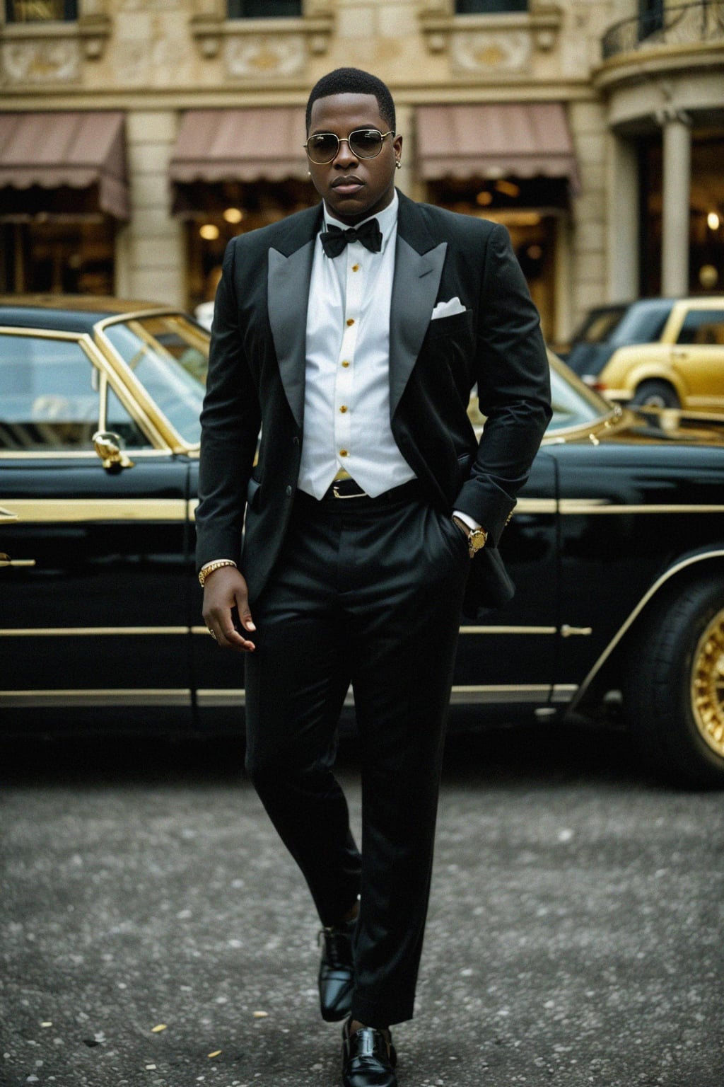 beautiful man as a mobster, mafia, mafia outfit, tailored suits, chunky gold jewelry, mafia aesthetic, flashy, glamorous, luxury, loud, Goodfellas, The Sopranos, Mob Wives, opulence, confidence