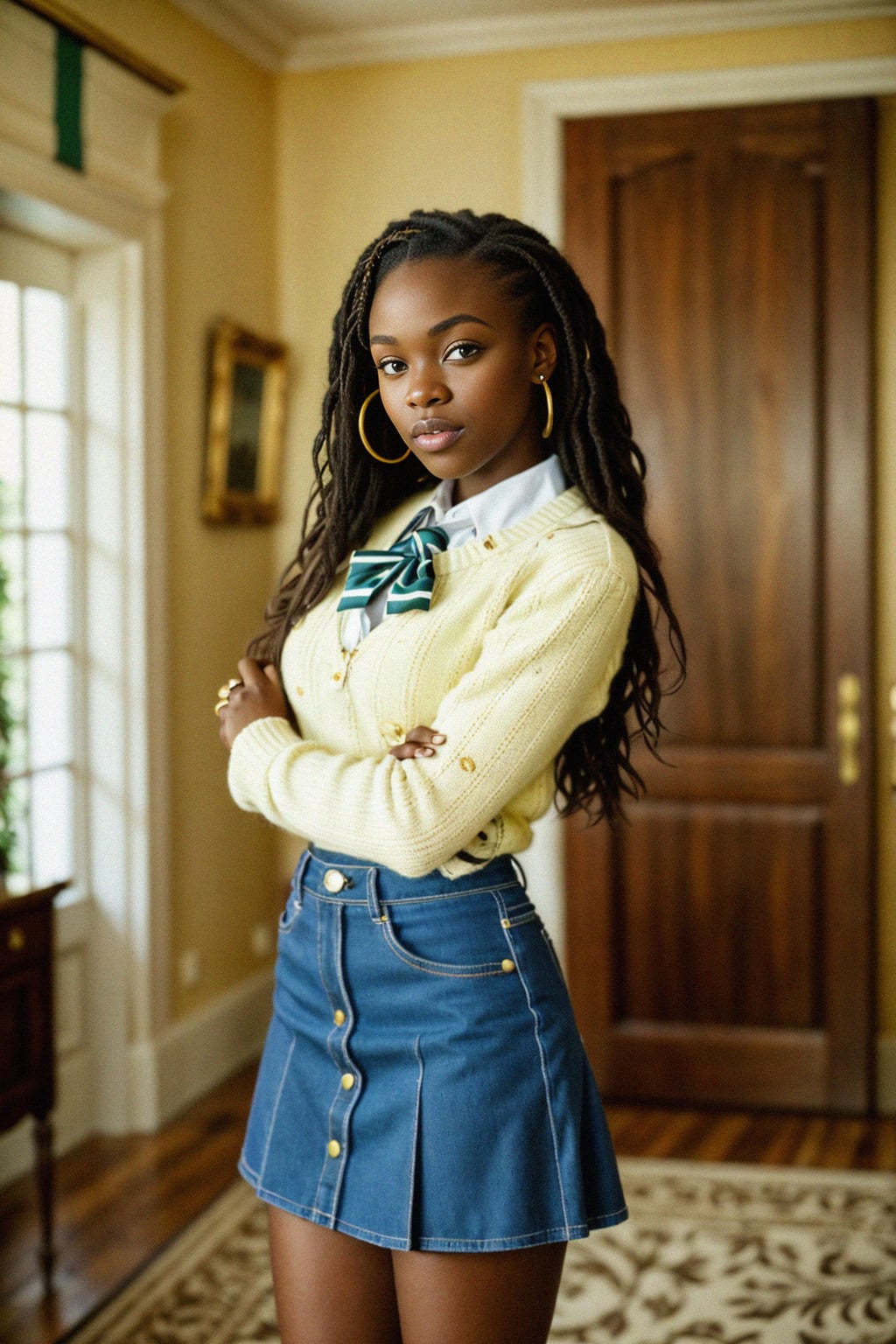 a woman in preppy style, old money aesthetic, posh style, elite school stlye, luxurious style, gossip girl neo-prep style, ralph lauren style, country club style, ivy league style