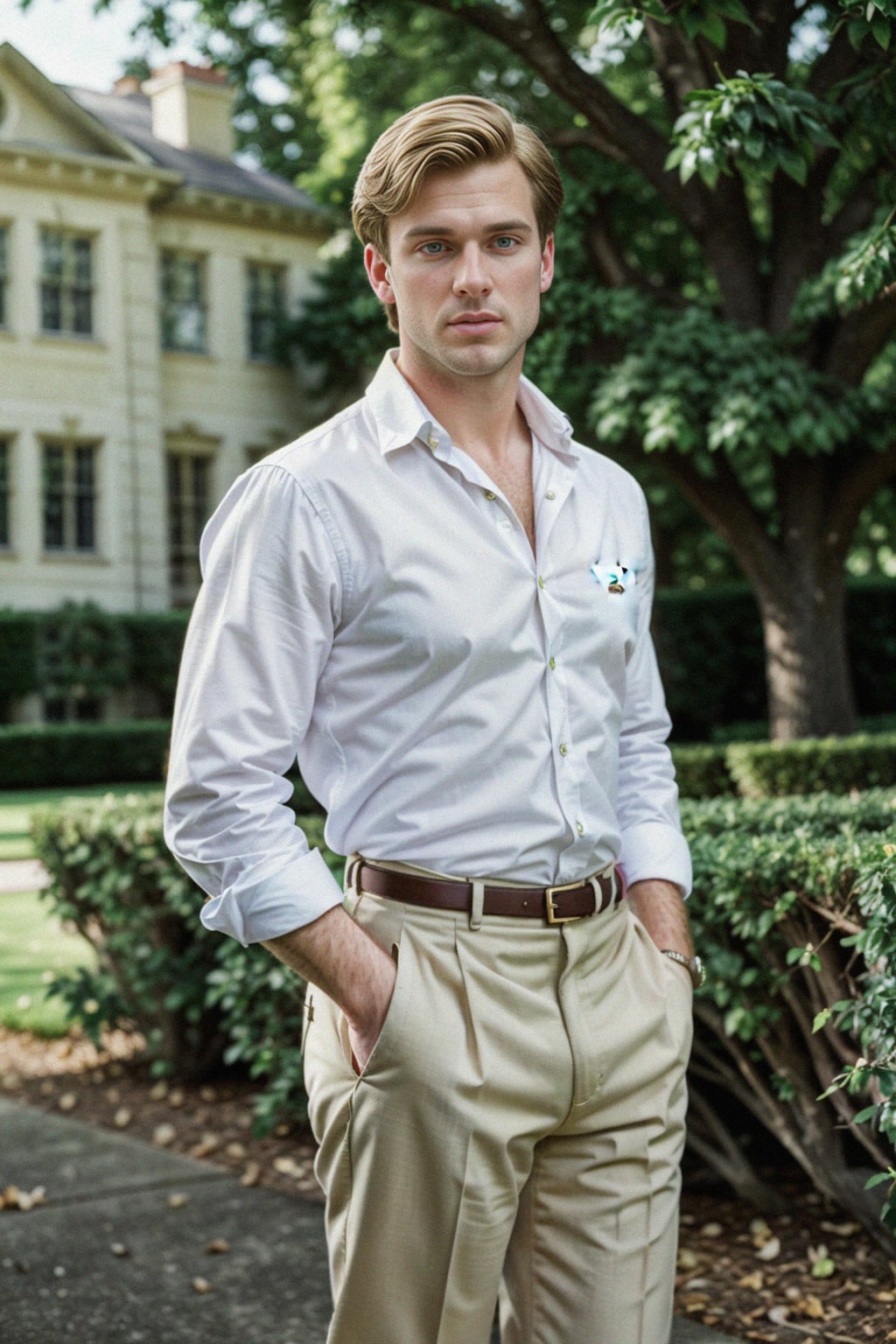 a man in preppy style, old money aesthetic, posh style, elite school stlye, luxurious style, gossip girl neo-prep style, ralph lauren style, country club style, ivy league style
