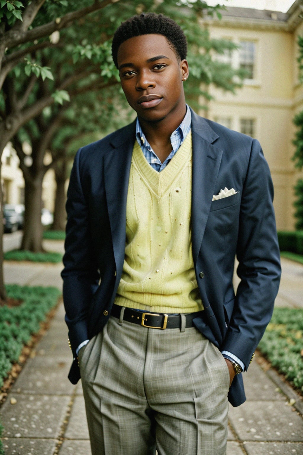 a man in preppy style, old money aesthetic, posh style, elite school stlye, luxurious style, gossip girl neo-prep style, ralph lauren style, country club style, ivy league style