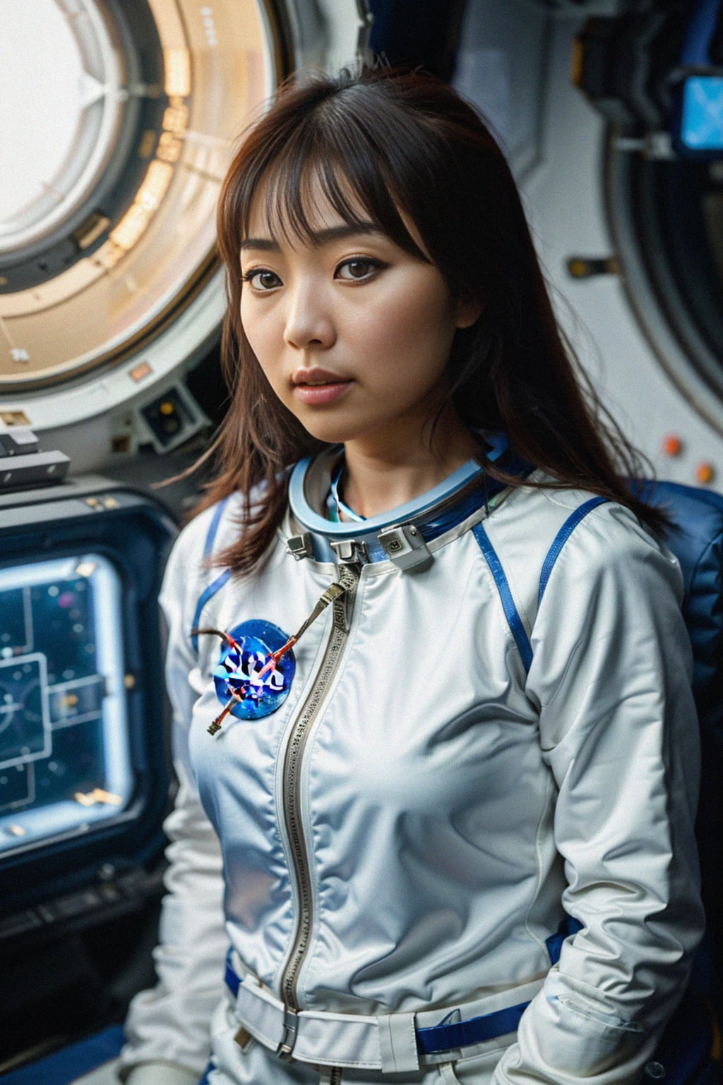 woman as NASA Astronaut in space suit