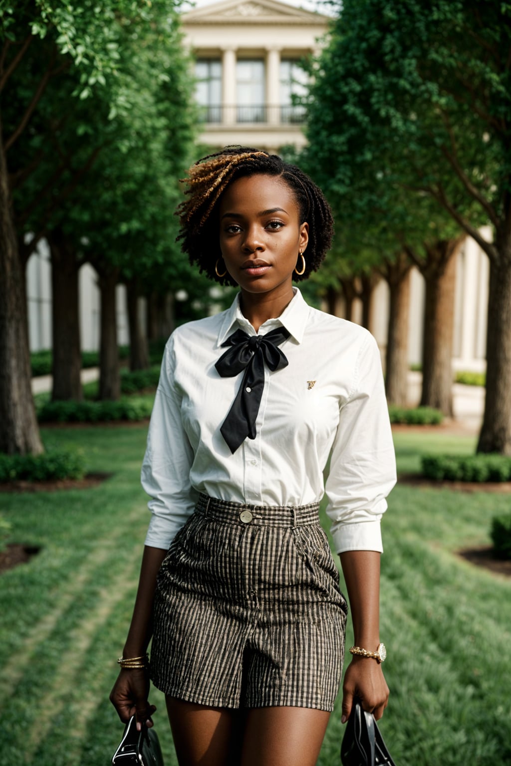 a woman in preppy style, old money aesthetic, posh style, elite school stlye, luxurious style, gossip girl neo-prep style, ralph lauren style, country club style, ivy league style