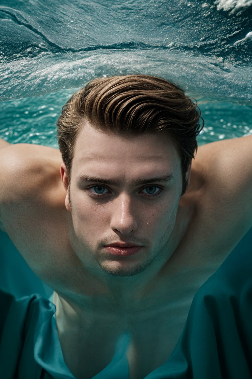 man swimming