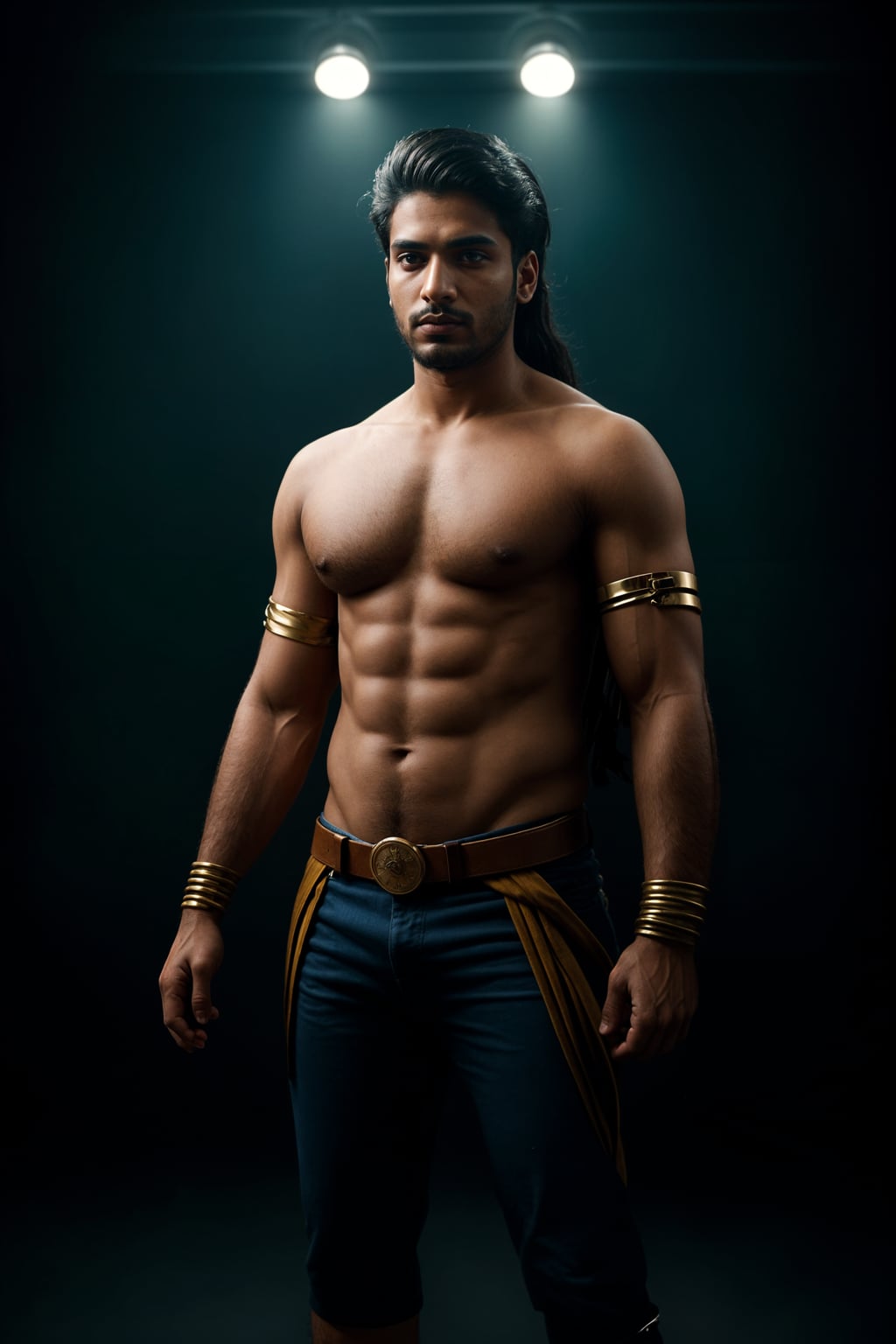 cosplayer man as cosplay convention, studio lights