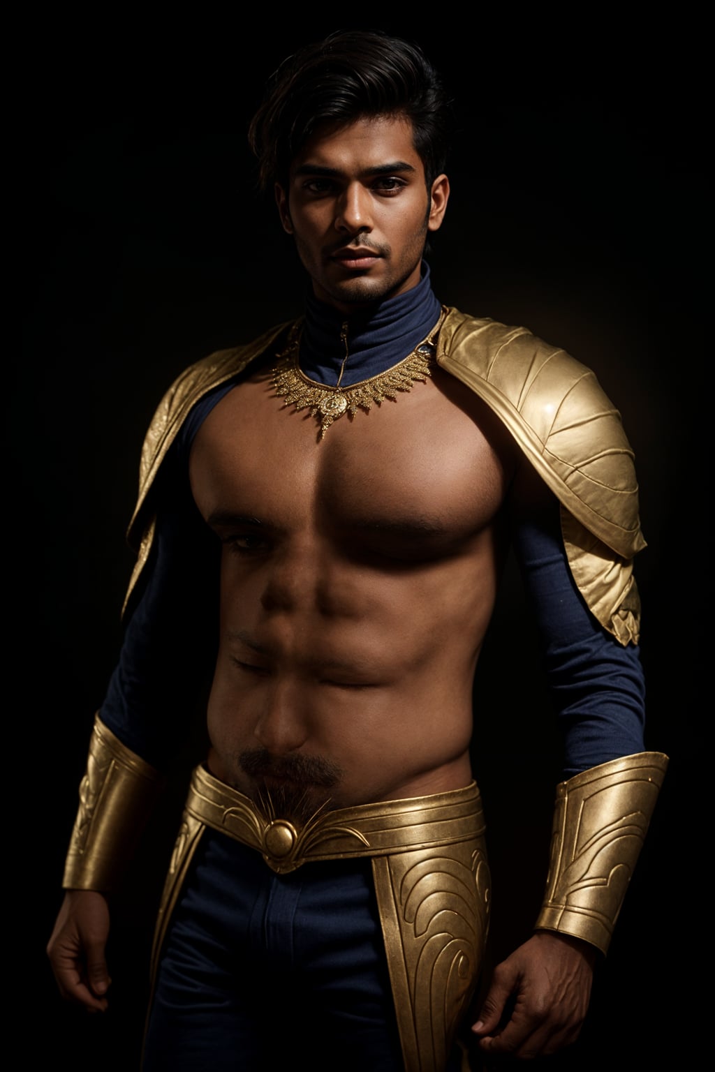 cosplayer man as cosplay convention, studio lights