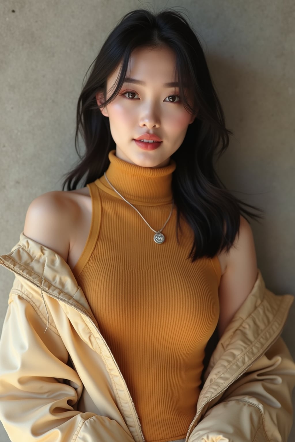 an insanely beautiful woman as an AI girlfriend with hourglass figure wearing Instagram outfit, instagram photo, instagram