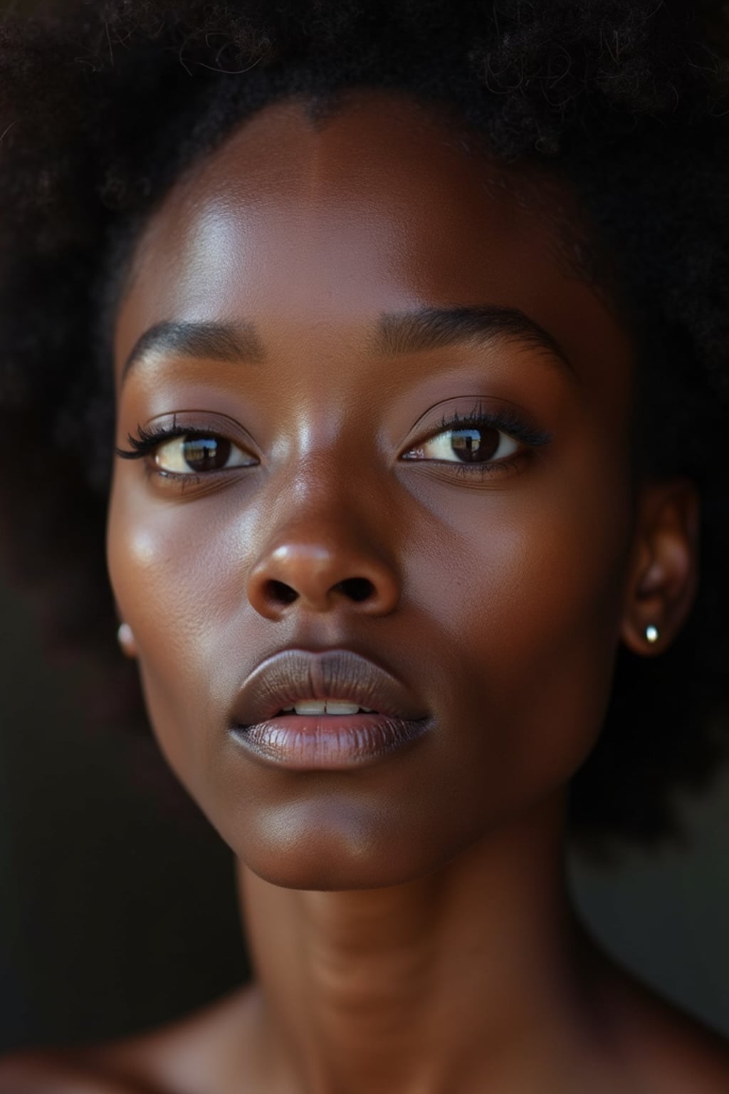 close up of woman without makeup
