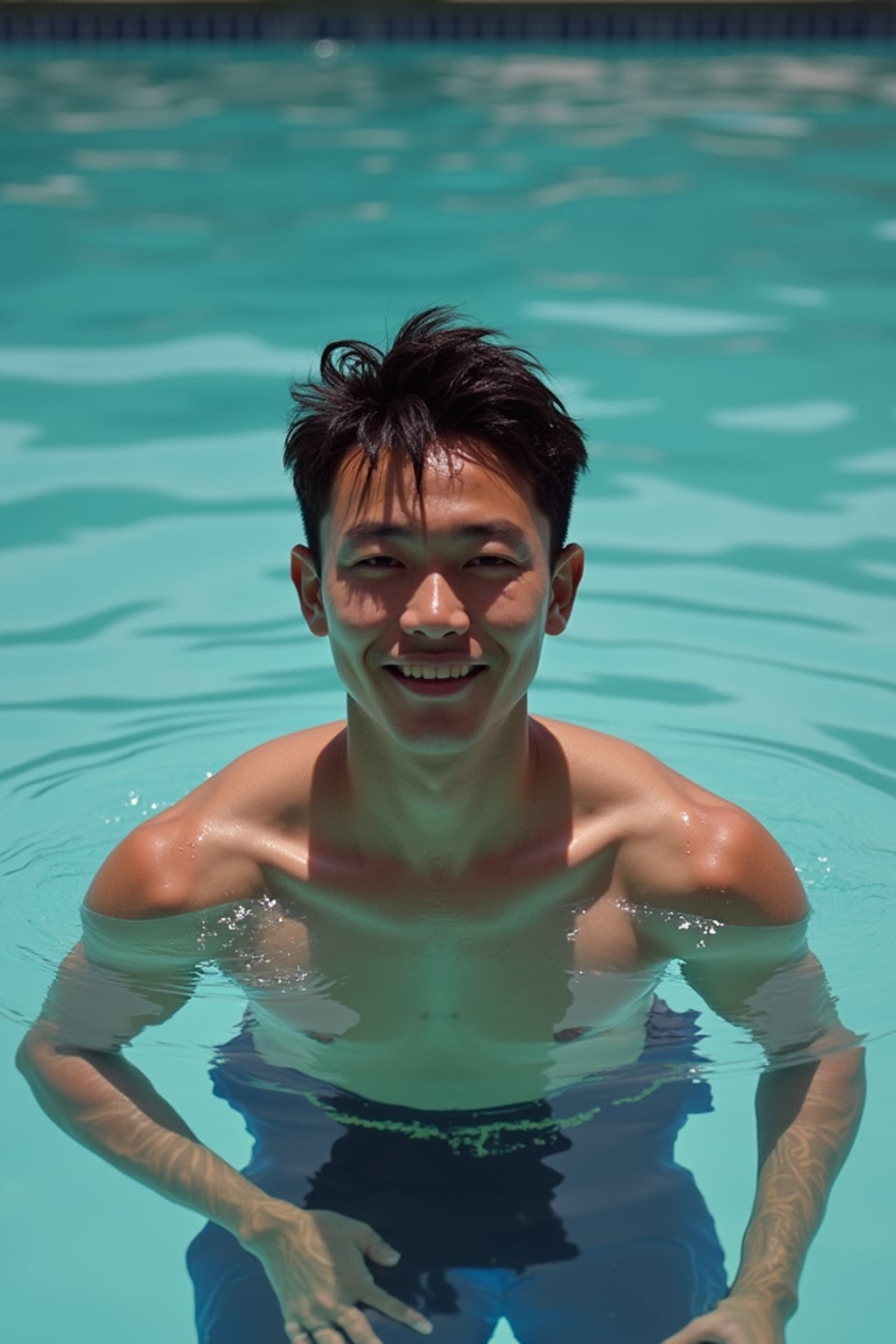 man swimming