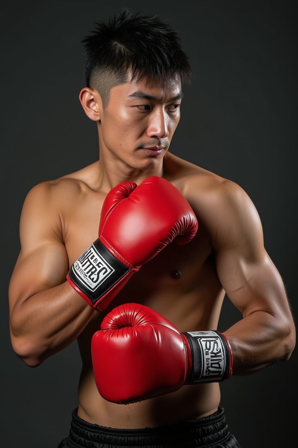 man as a Boxer wearing Boxing Gloves