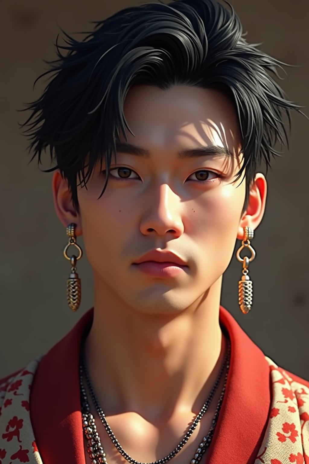a male man  as a beautiful fashion charming dreamlike man with lv jewelry, character art, art by artgerm lau and wlop and and ilya kuvshinov and john singer sargent, hyperdetailed, 8 k realistic, symmetrical, frostbite 3 engine, cryengine, dof, trending on artstation, digital art